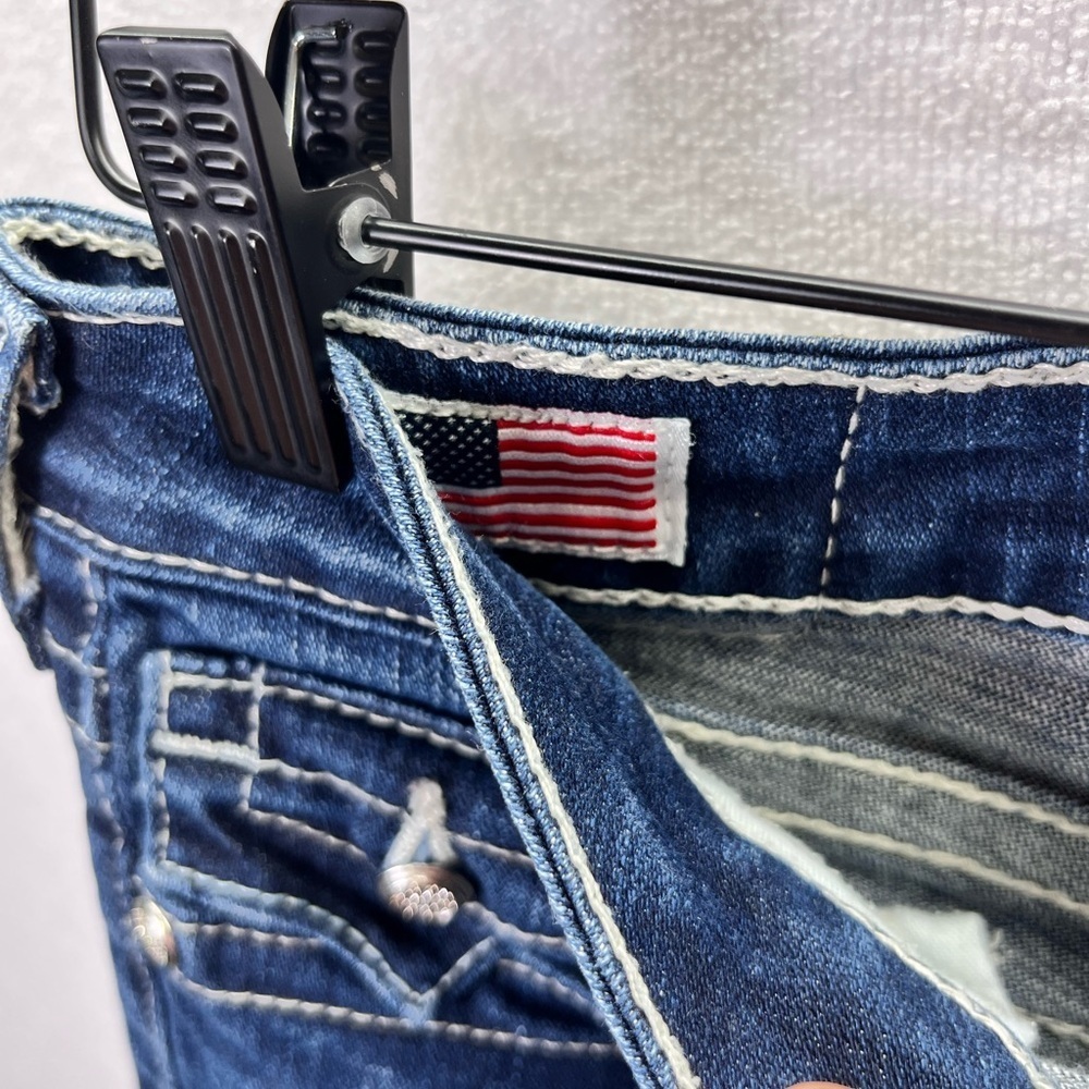 True Religion‎ Straight Leg Jeans Womens 29 Waist Stretch Blue Denim Cute 2132 - Picture 5 of 13